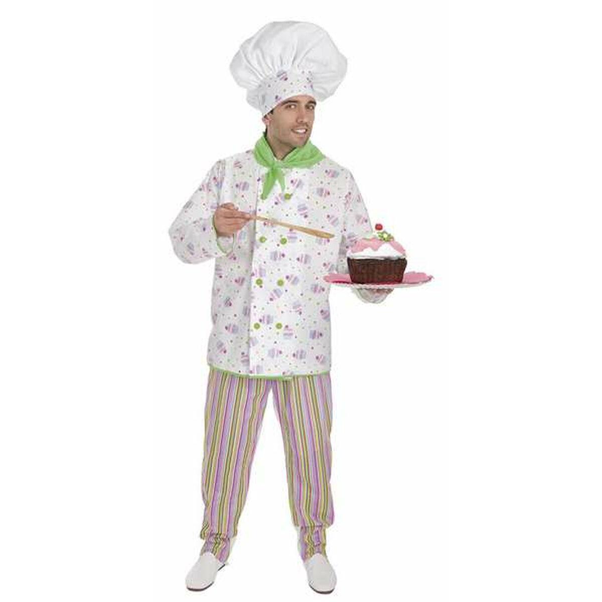 Kostume voksen - konditor Pastry Chef M/L (4 dele)