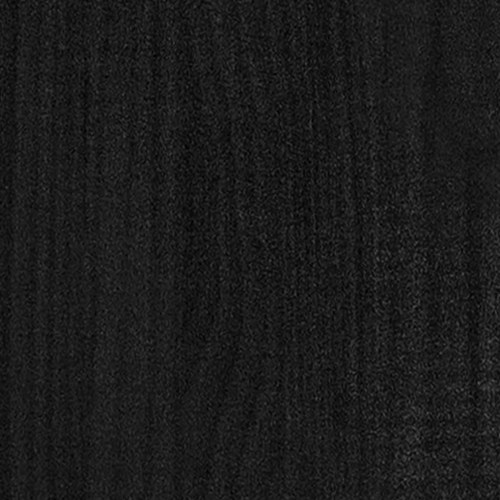 Sengeramme 120x200 cm massivt fyrretræ sort