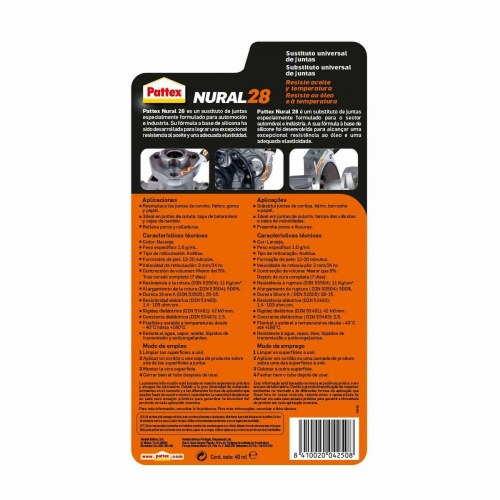Silikone tætningsmasse Pattex Nural 28 - orange, 40 ml