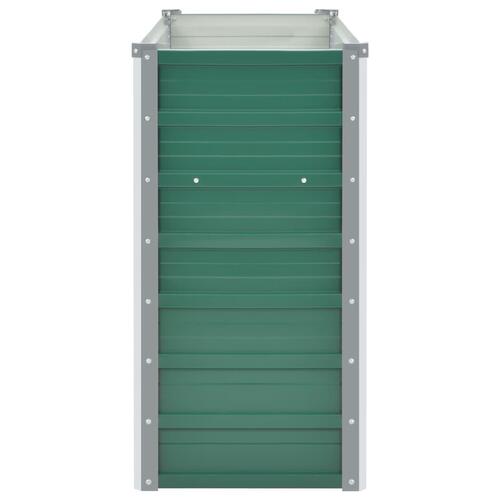 Forhøjet plantekasse 100x40x77 cm galvaniseret stål grøn