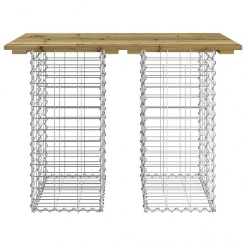 Havebord i gabiondesign 100 × 70 × 72 cm - imprægneret fyrretræ