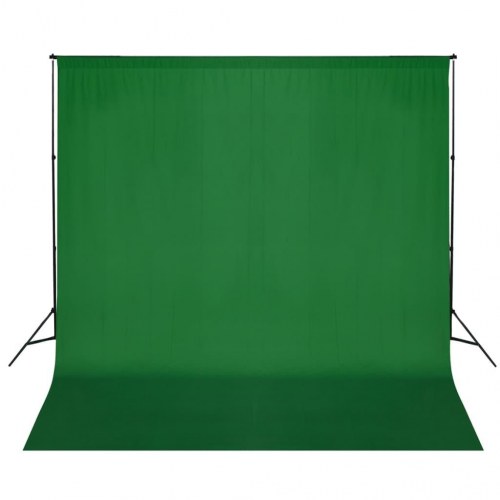 Stativsystem til fotobaggrund 600 x 300 cm grøn