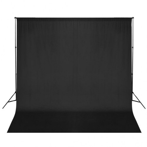 Stativsystem til fotobaggrund 600 × 300 cm - sort