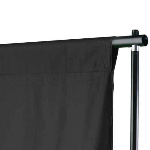 Stativsystem til fotobaggrund 600 × 300 cm - sort