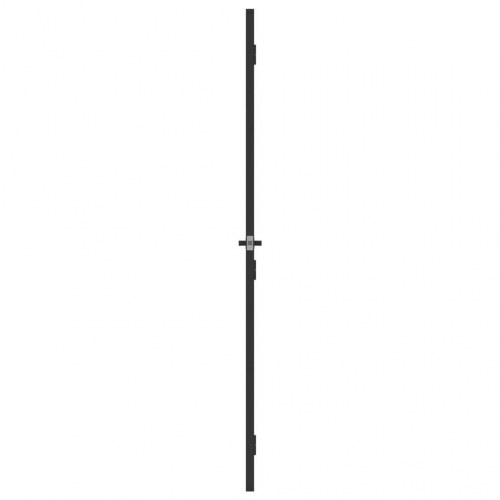 Indvendig glasdør 93 × 201,5 cm - mat hærdet glas med sort aluminiumsramme