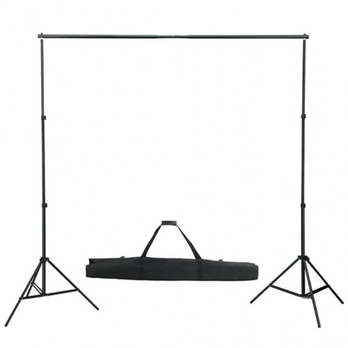 Stativsystem til fotobaggrund 600 × 300 cm - sort