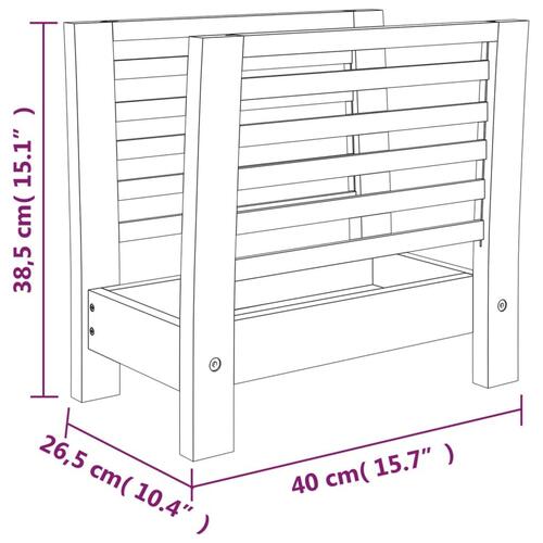 Magasinholder 40x26,5x38,5 cm massivt valnøddetræ