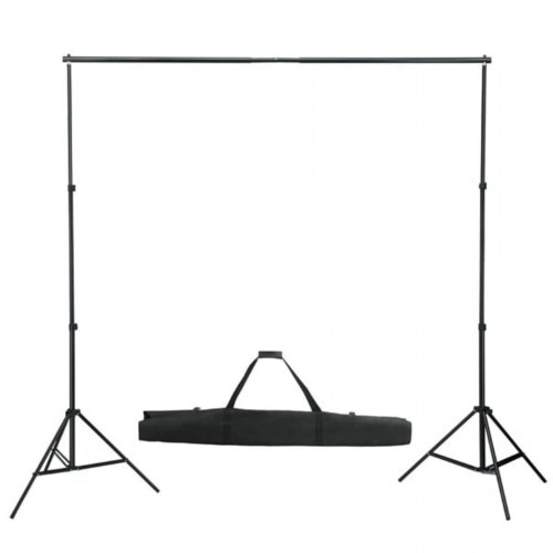Stativsystem til fotobaggrund 600 × 300 cm - hvid baggrund
