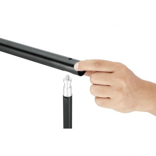 Stativsystem til fotobaggrund 600 × 300 cm - hvid baggrund