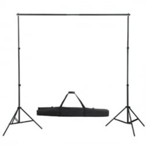 Stativsystem til fotobaggrund 300 x 300 cm grøn