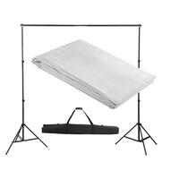 Stativsystem til fotobaggrund 300 x 300 cm hvid