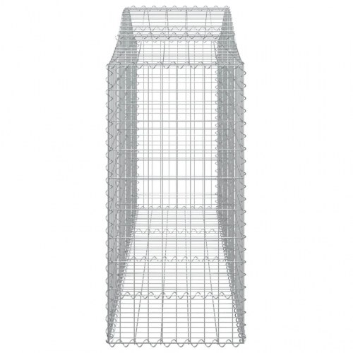 Buede gabionkurve - 7 stk. 200 × 50 × 100/120 cm i galvaniseret jern