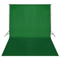 Stativsystem til fotobaggrund 500 x 300 cm grøn