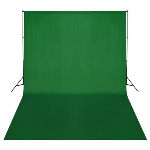 Stativsystem til fotobaggrund 500 x 300 cm grøn
