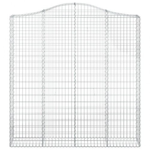 Buede gabionkurve - 3 stk. 200×30×200/220 cm i galvaniseret jern