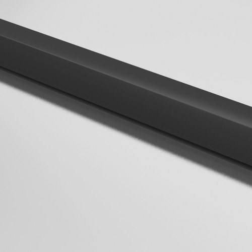 Indvendig glasdør 102,5×201,5 cm - hærdet glas og sort aluminium, mat
