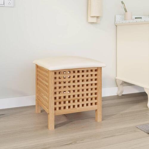 Badeværelsestaburet 48x47,5x52 cm massivt træ valnøddetræ
