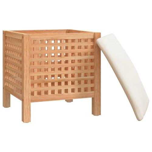 Badeværelsestaburet 48x47,5x52 cm massivt træ valnøddetræ