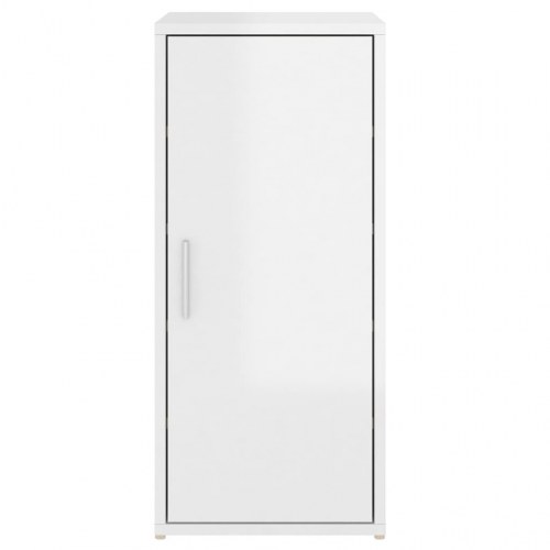 Skoskabe 2 stk. 32x35x70 cm konstrueret træ hvid højglans