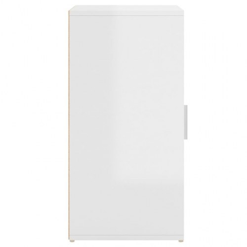 Skoskabe 2 stk. 32x35x70 cm konstrueret træ hvid højglans
