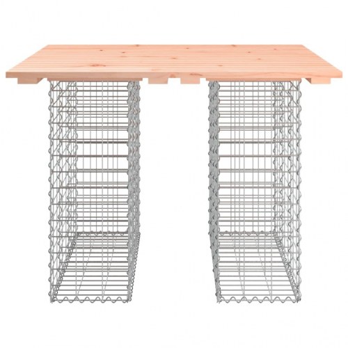 Havebord i gabiondesign 100 × 102 × 72 cm - massivt Douglas-træ