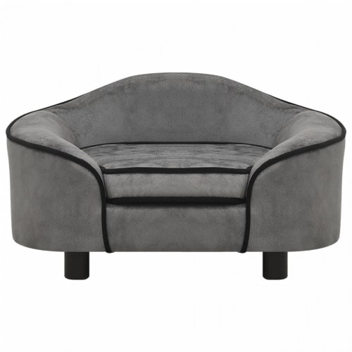 Hundesofa 67x47x36 cm plys grå