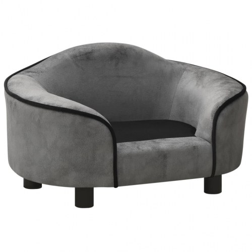 Hundesofa 67x47x36 cm plys grå