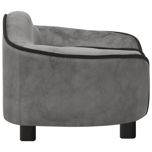 Hundesofa 67x47x36 cm plys grå