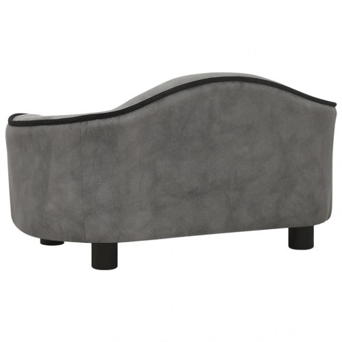 Hundesofa 67x47x36 cm plys grå