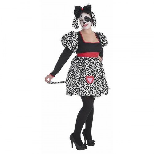Dalmatiner kostume til voksne M/L - 3 dele