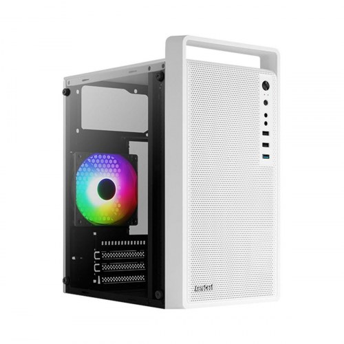 Aerocool ATX semi-tårn kabinet CS-109-G-WT-v1 FRGB - Hvid