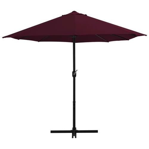 Parasol 460x270 cm aluminiumsstang bordeauxrød