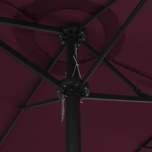Parasol 460x270 cm aluminiumsstang bordeauxrød