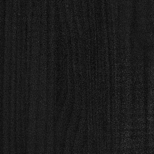 Sengeramme 160x200 cm massivt fyrretræ sort