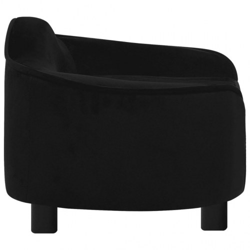 Hundesofa i plys 67 x 47 x 36 cm - sort hundeseng