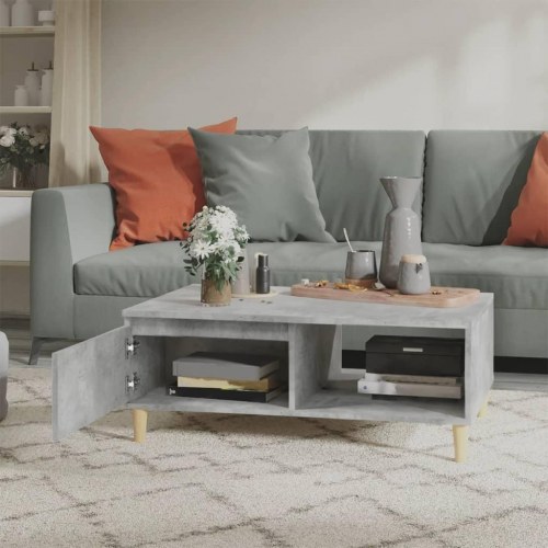 Sofabord 90x60x35 cm konstrueret træ betongrå