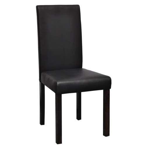 Spisebordsstole 6 stk. kunstlæder sort