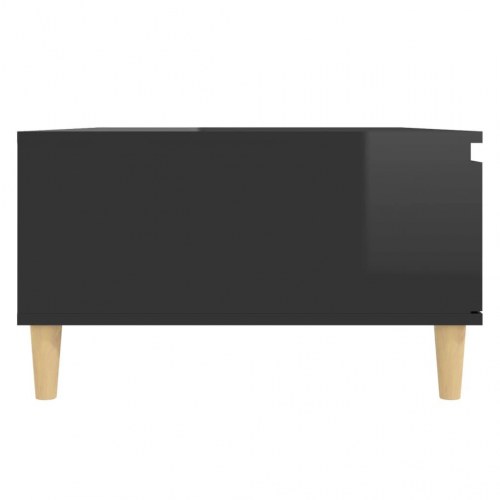 Sofabord 90x60x35 cm konstrueret træ sort højglans