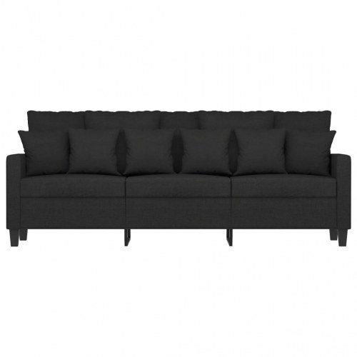 3-personers sofa i stof - 180 cm, sort