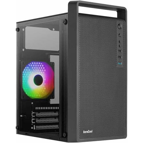 Aerocool ATX semi-tårn kabinet PGS CS-109-G-BK-v1 FRGB - Sort