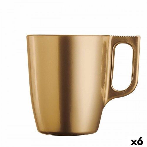 Luminarc Flashy krus - gylden glas, 250 ml (6 stk.)