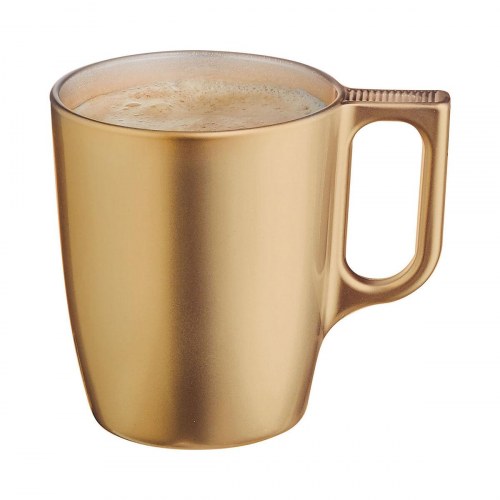 Luminarc Flashy krus - gylden glas, 250 ml (6 stk.)