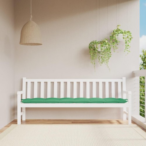 Hynde til havebænk 200 × 50 × 7 cm i oxfordstof - grøn