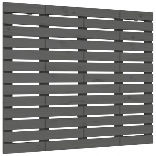 Sengegavl 106 x 3 x 91,5 cm i massivt fyrretræ - grå