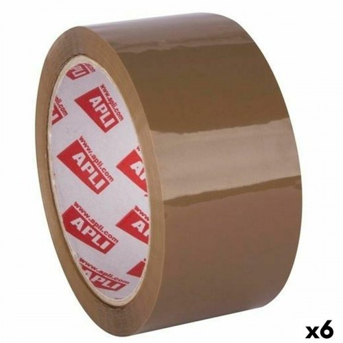 Apli pakketape brun 48 mm x 66 m - 6 ruller