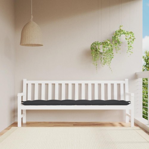 Hynde til havebænk 200x50x7 cm oxfordstof sort