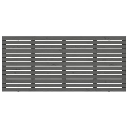 Sengegavl 206x3x91,5 cm massivt fyrretræ grå