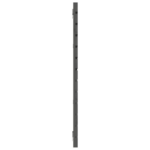 Sengegavl 206x3x91,5 cm massivt fyrretræ grå