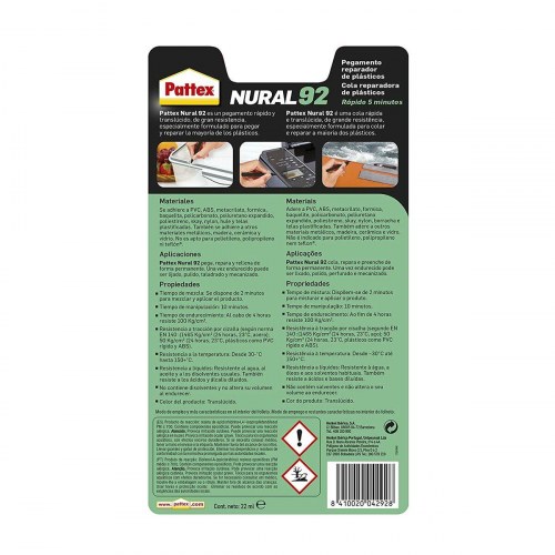 Lim til plastik Pattex Nural 92 - 22 ml