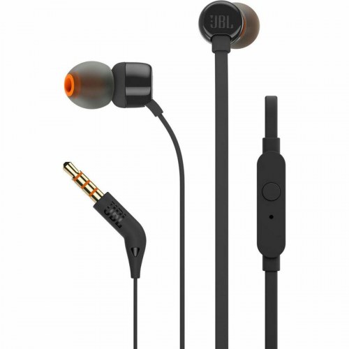 Høretelefoner in-ear JBL T110 med mikrofon - sort